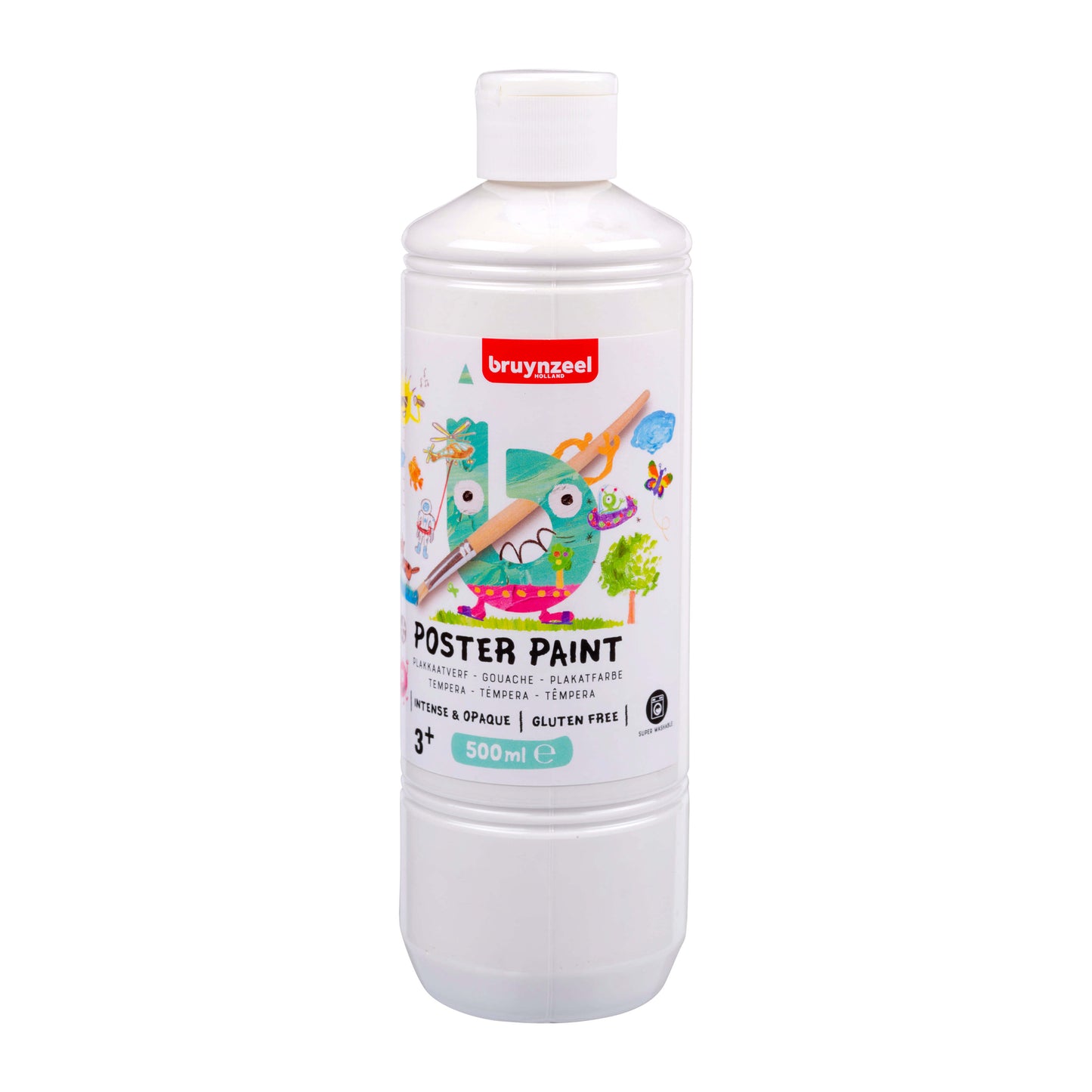 Bruynzeel -  Plakkaatverf  fles 500ml wit | 10 stuks