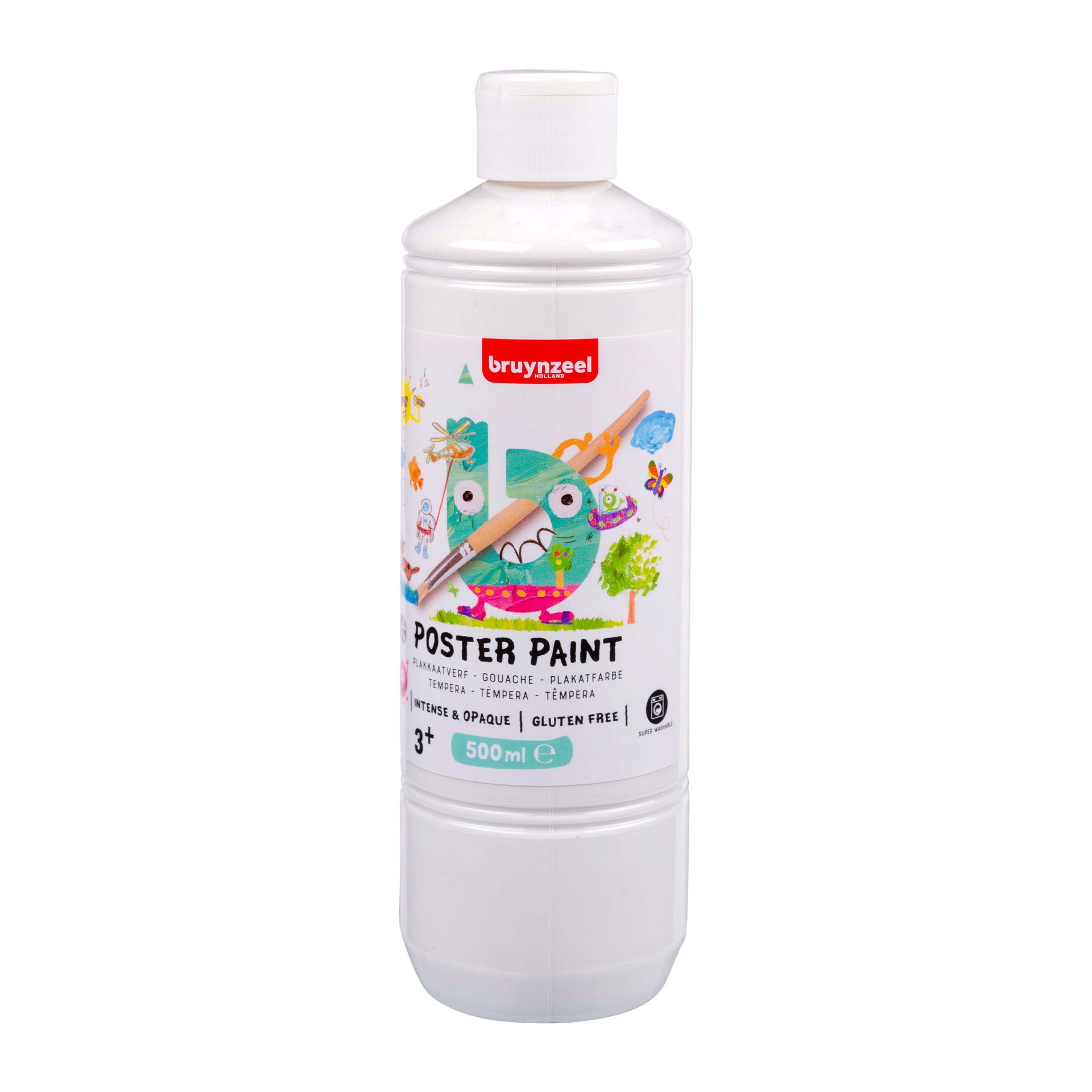 Bruynzeel - Bottiglia di pittura per poster da 500 ml bianca