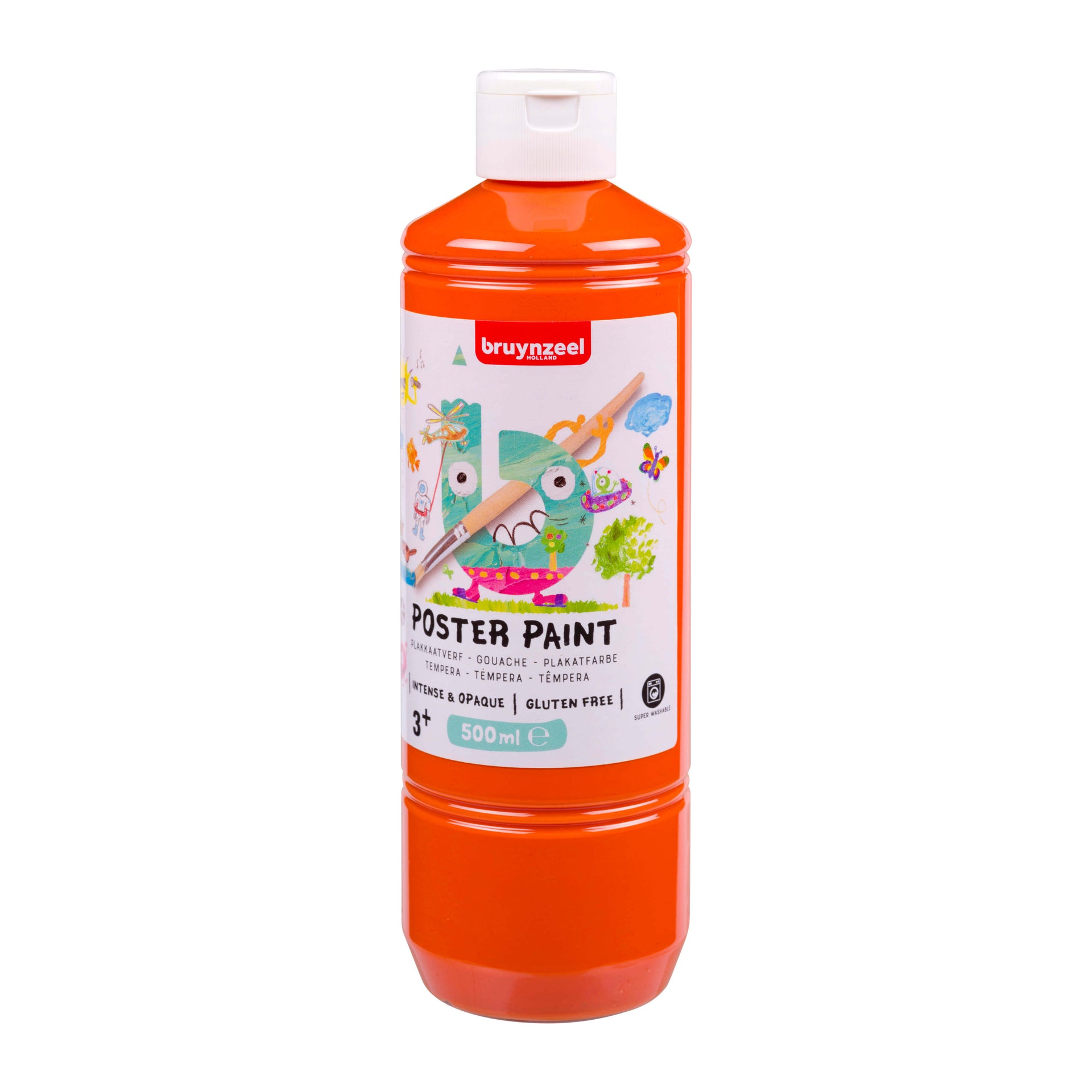 Bruynzeel -  Plakkaatverf  fles 500ml oranje | 10 stuks