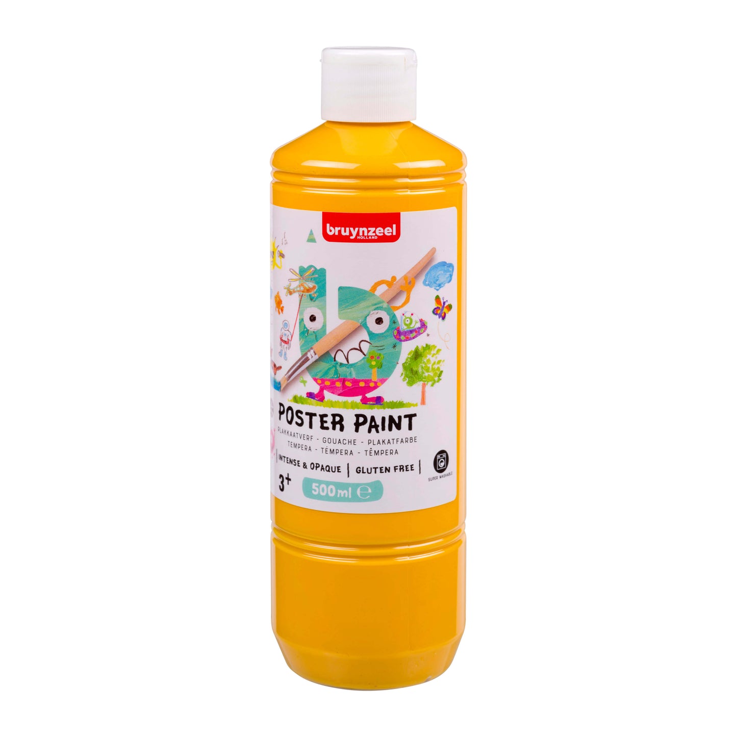 Bruynzeel - Bottiglia di pittura per poster da 500 ml gialla