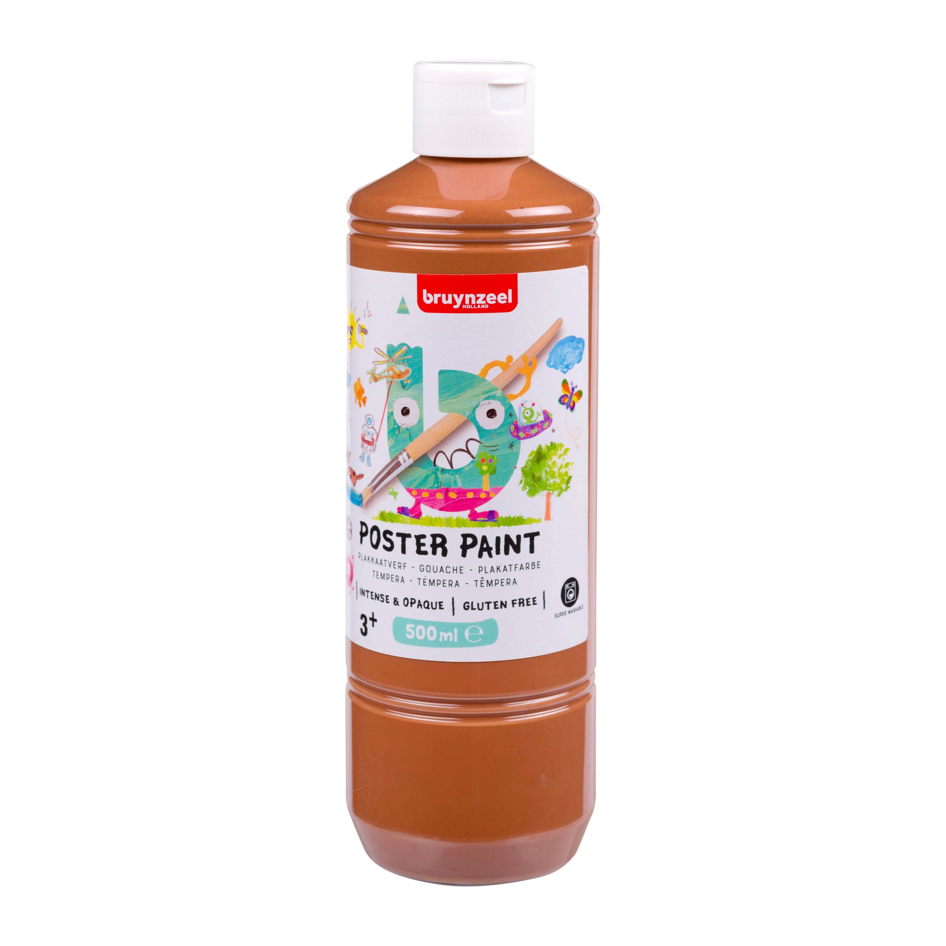 Bruynzeel -  Plakkaatverf  fles 500ml lichtbruin | 10 stuks