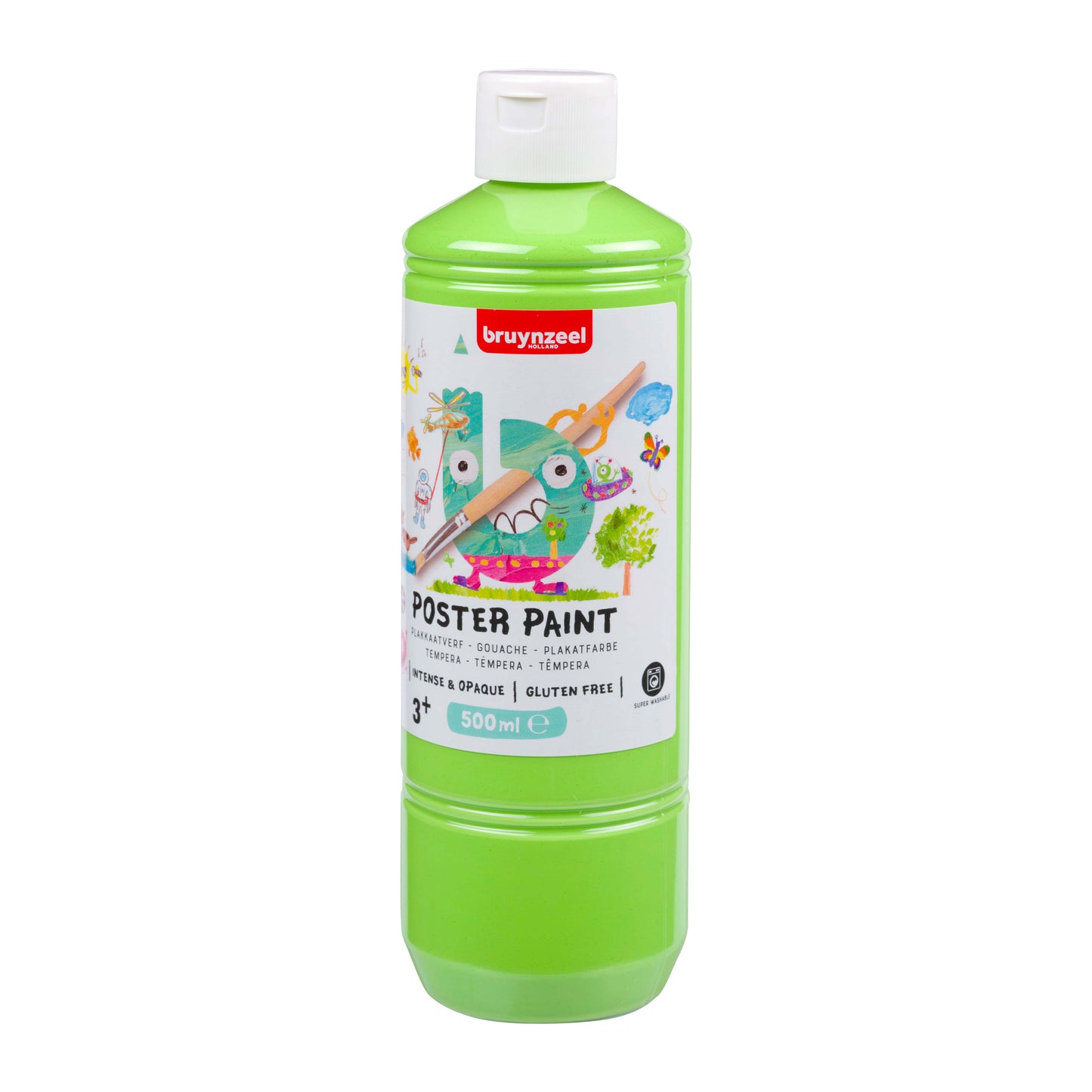 Bruynzeel - Poster paint bottle 500ml spring green | 10 pieces