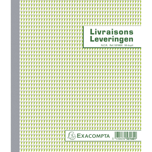 Exacompta - Entregas de libro de caja dupli 50 hojas nl fr | 10 piezas