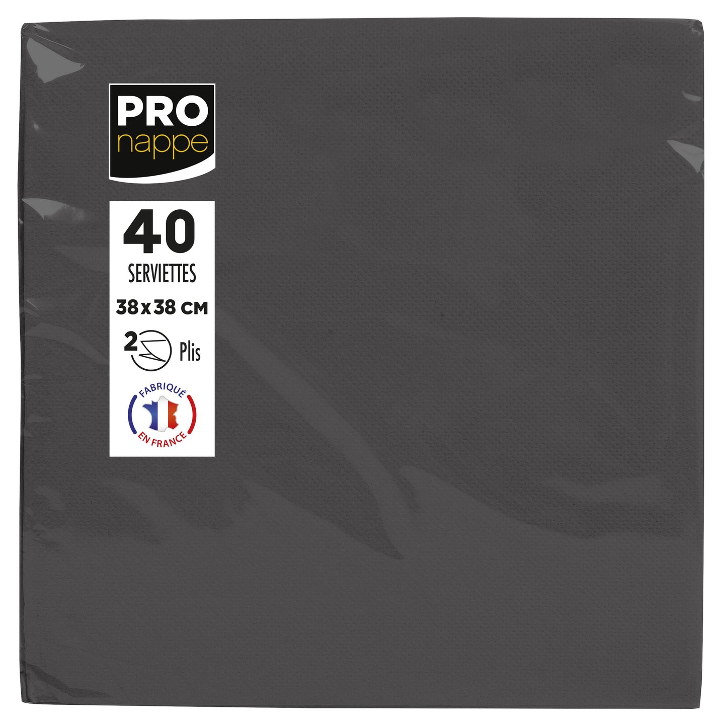 Pronappe - Servilleta 380x380mm 40 hojas negro