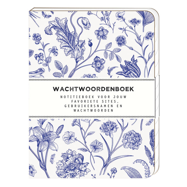Interstat - Carnet de mots de passe 120x160mm bleu néerlandais