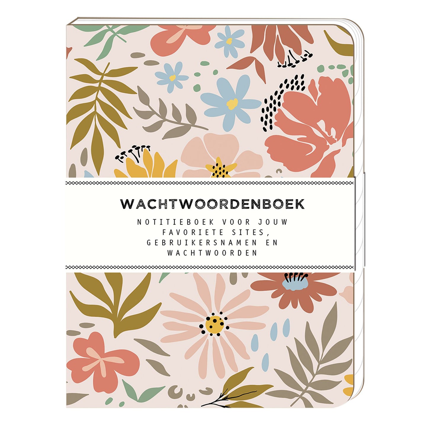 Interstat - Carnet de mots de passe 120x160mm souple floral