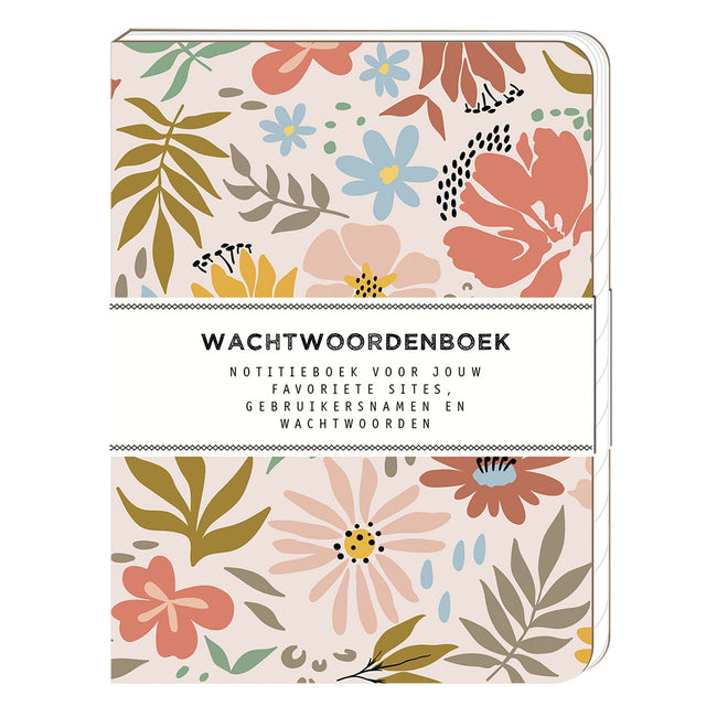 Interstat - Carnet de mots de passe 120x160mm souple floral