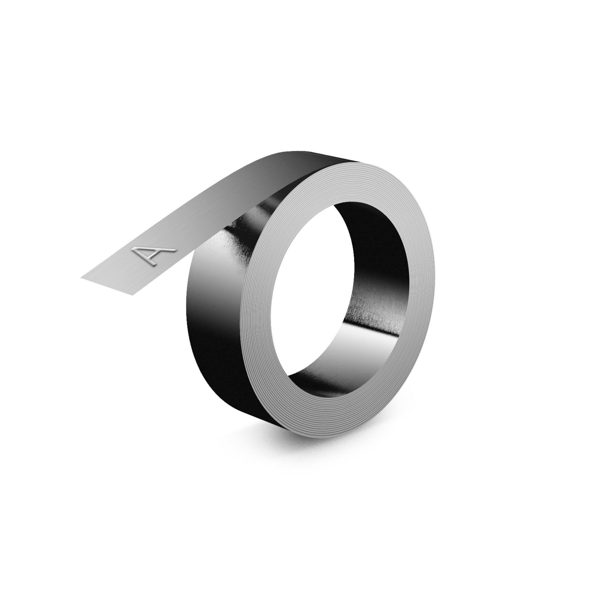 Dymo - Reliefe inox non adhésif 12mm argent