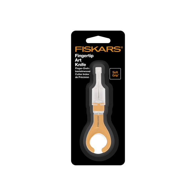 Fiskars - Navaja con punta de dedo de agarre suave