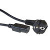 ACT -   Netsnoer CEE 7/7 male (haaks) C13 zwart 2 m