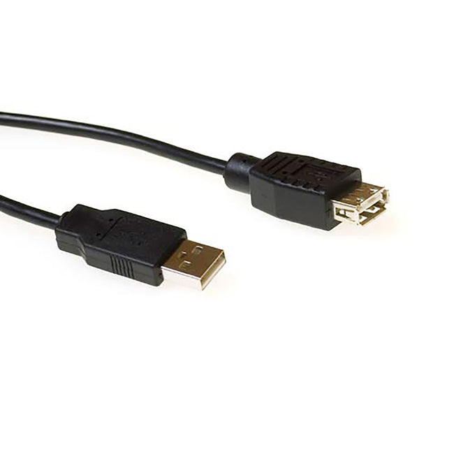 ACT - Kabel USB 2.0 m/f schwarz 1,8 Meter