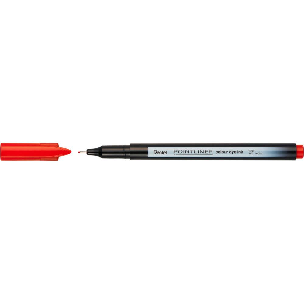 Pentel -  Fineliner  pointliner s40-b fijn rood | 12 stuks