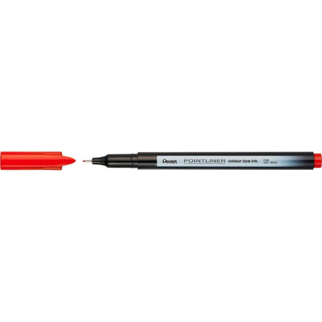 Pentel -  Fineliner  pointliner s40-b fijn rood | 12 stuks