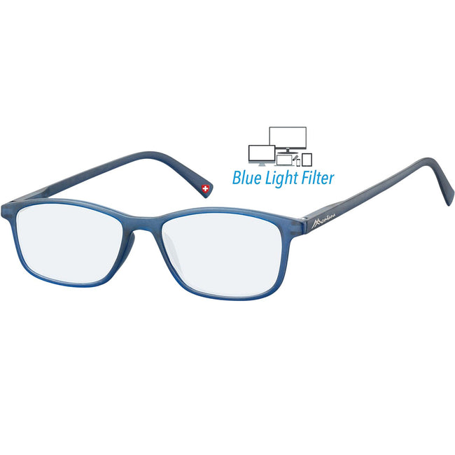 Montana - Brille +0,00dpt Blaulichtfilter blau