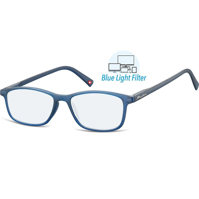 Montana - Lesebrille +2,50dpt Blaulichtfilter blau