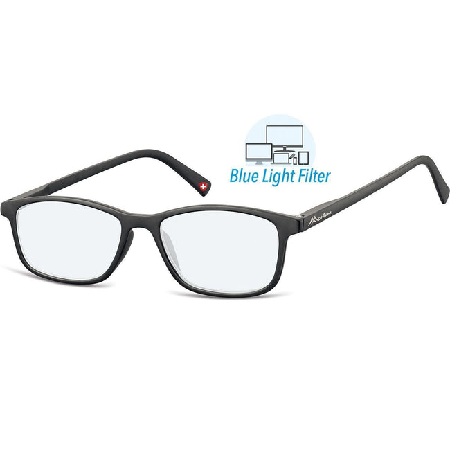 Montana - Lesebrille +2,50dpt Blaulichtfilter schwarz