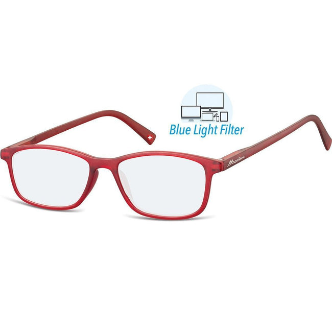 Montana - Lesebrille +2,50dpt Blaulichtfilter rot