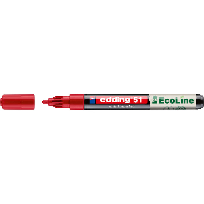 Edding EcoLine -  Paintmarker edding 51 eco waterbasis 1-2mm rood