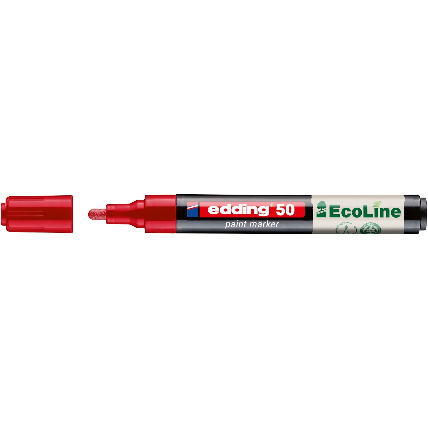 Edding EcoLine -  Paintmarker edding 50 eco waterbasis 2-3mm rood | 10 stuks