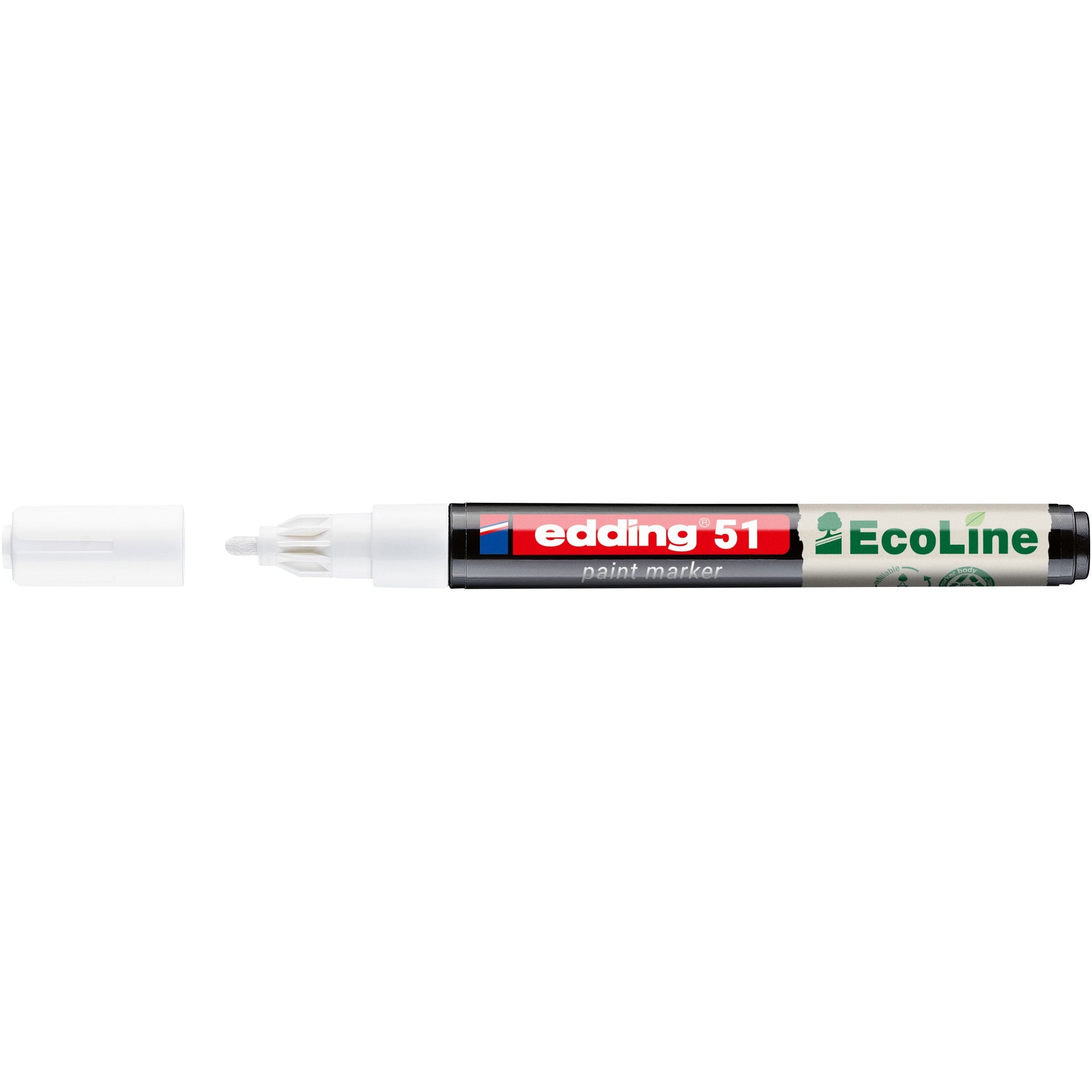 Edding - Paintmarker 51 eco a base acqua 1-2mm bianco