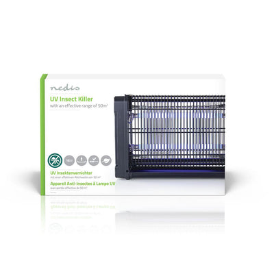 Nedis - Lampada per insetti elettrica 2x8watt 50M2 nera