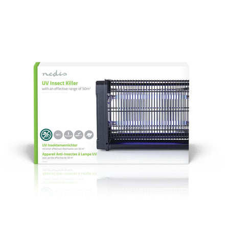 Nedis - Insect lamp electric 2x8watt 50M2 black