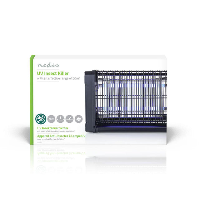 Nedis - Insect lamp electric 2x8watt 50M2 black