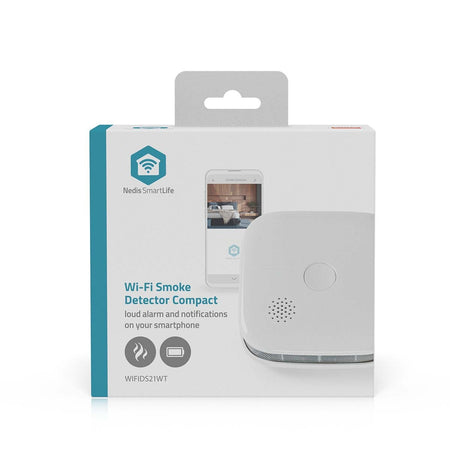 Nedis - Smoke detector smartlife WiFi 10 years sensor white