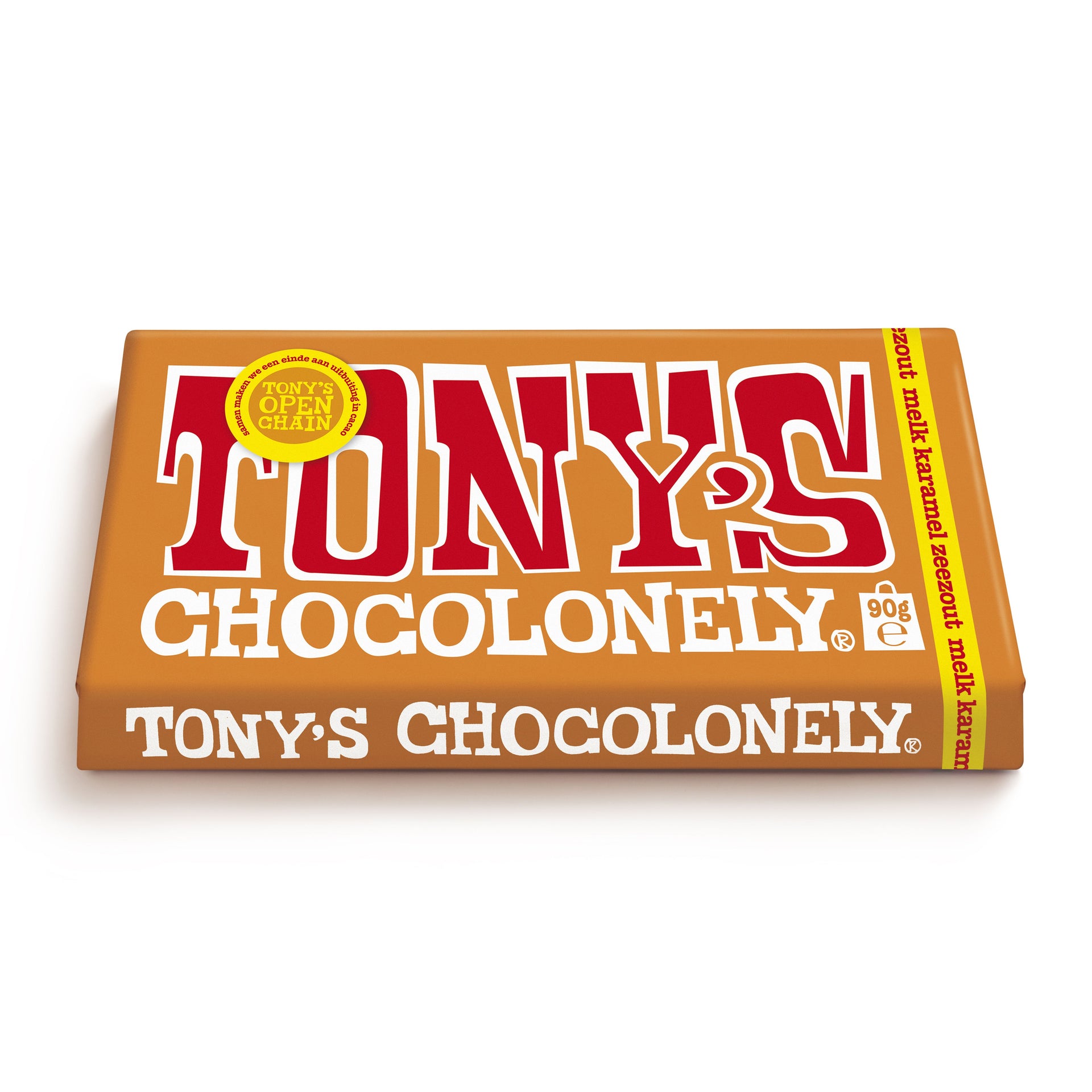 Tony's Chocolonely - Chocolate tony chocolonely caramelo con leche mar 90gr | 21 piezas