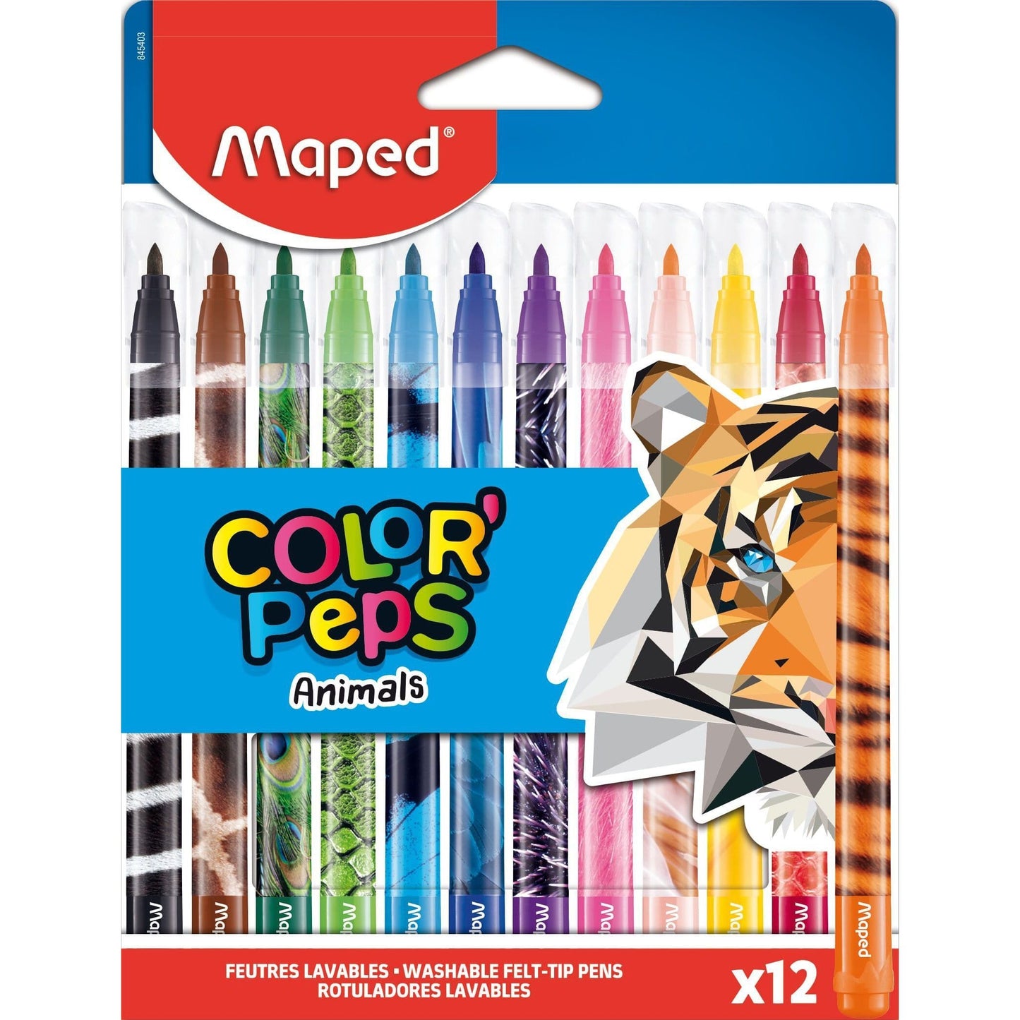 Maped -  Viltstift  colorpeps animals set 12 kleuren