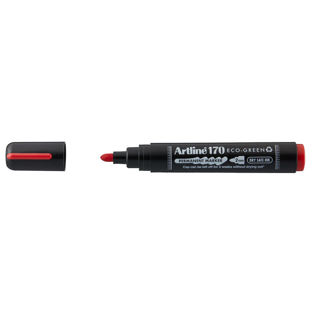 Artline - Rotulador permanente 170 eco redondo m rojo