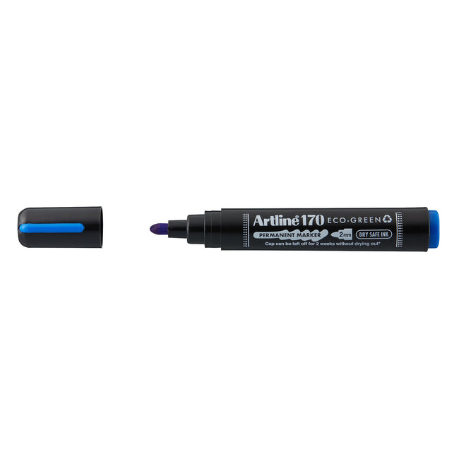 Artline - Rotulador permanente 170 eco redondo m azul | 12 piezas