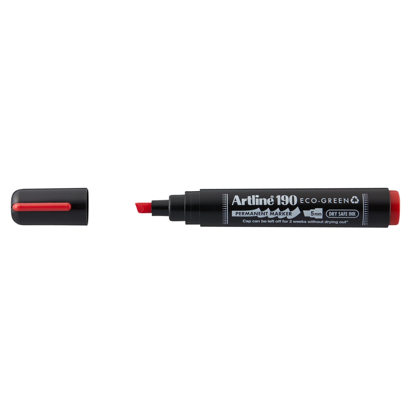 Artline -  Permanent marker  190 eco schuin 2-5mm rood | 12 stuks