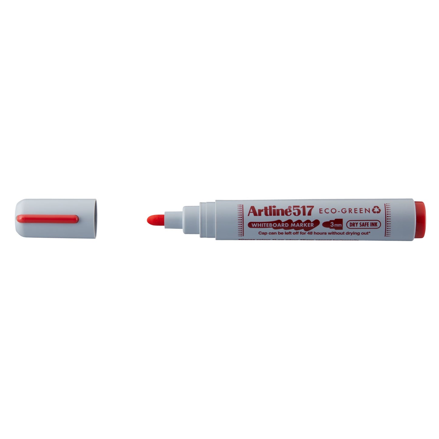 Artline - Pennarello per lavagna bianca 517 eco rotondo medio rosso | 12 pezzi