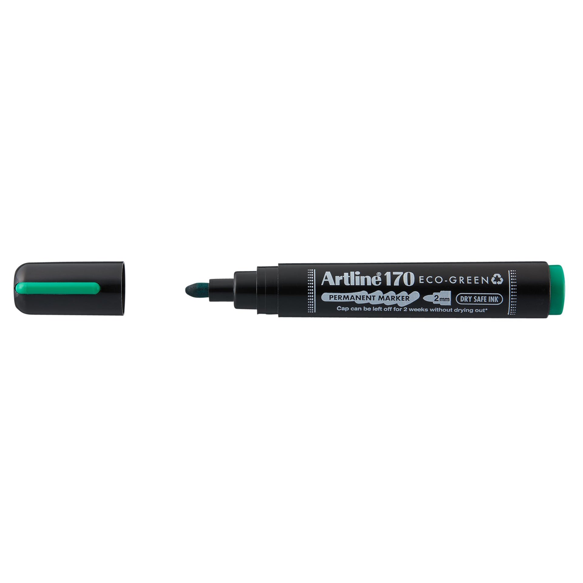 Artline - Permanent marker 170 eco round m green | 12 pieces