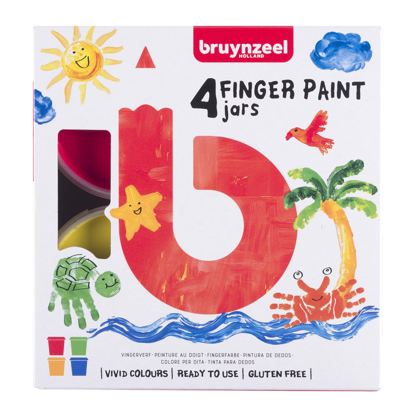 Bruynzeel -  Vingerverf  kids set 4 kleuren