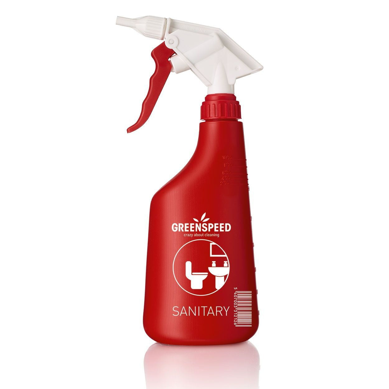 Greenspeed -  Sprayflacon  sanitair leeg rood