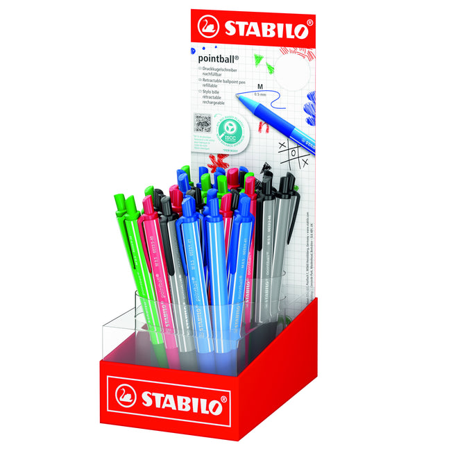 Stabilo -  Balpen pointball colorful assorti
