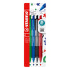 Stabilo -  Balpen pointball colorful ass blist à 4st