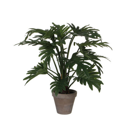 Mica Decorations -  Kunstplant mica philodendron selloum groen in pot | 2 stuks