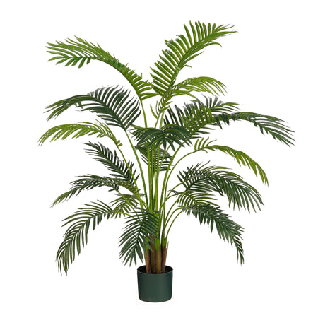 Mica Decorations -  Kunstplant mica areca palm in pot groen | 2 stuks
