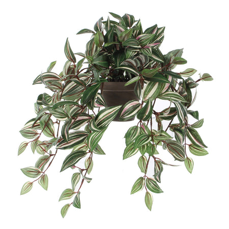 Mica Decorations -  Kunstplant mica tradescantia hangend groen | 4 stuks