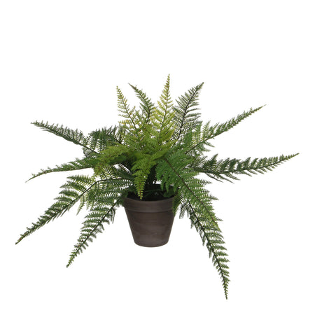Mica Decorations -  Kunstplant mica varen groen in pot stan grijs