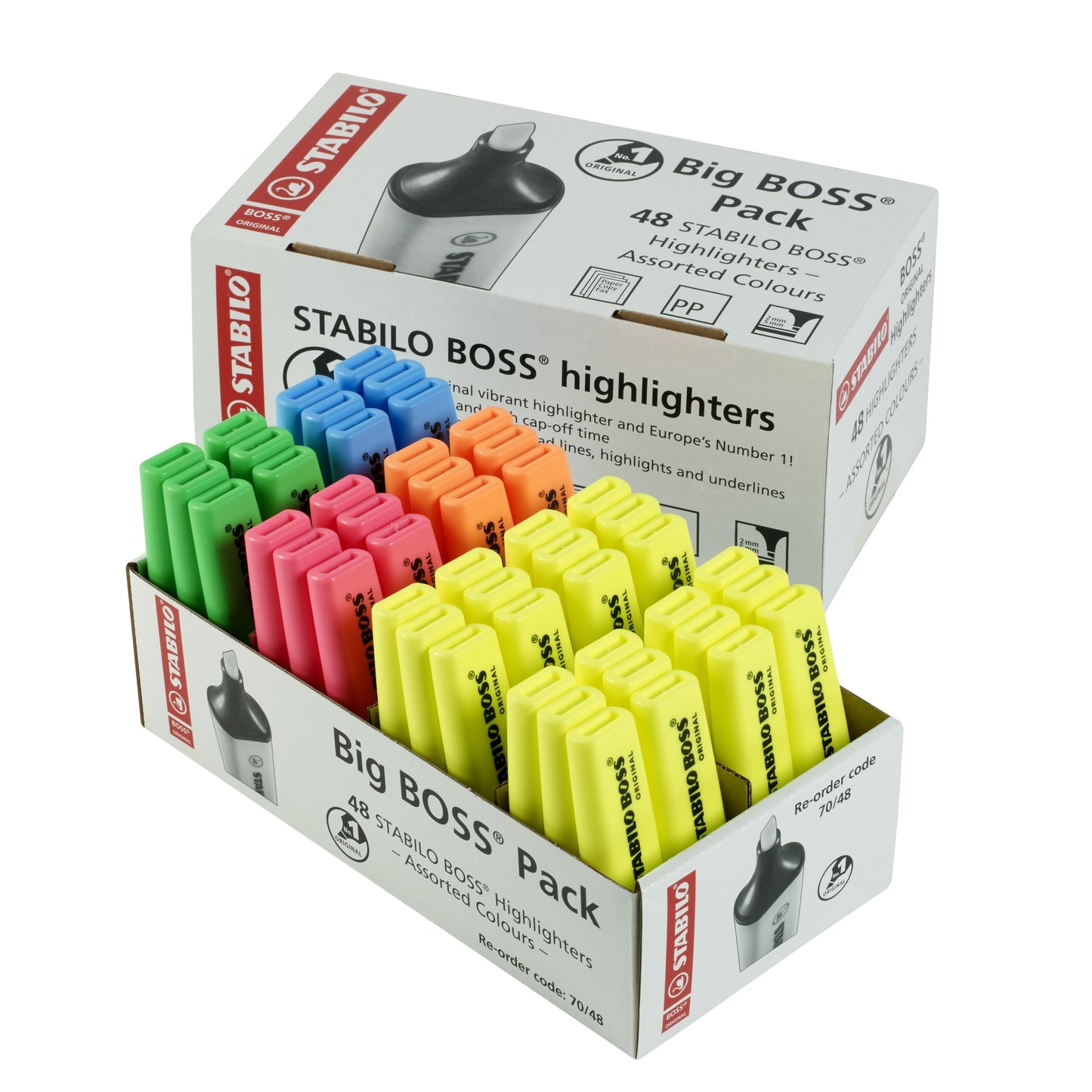 STABILO - Surligneurs BOSS ORIGINAL, pack de 48 couleurs assorties