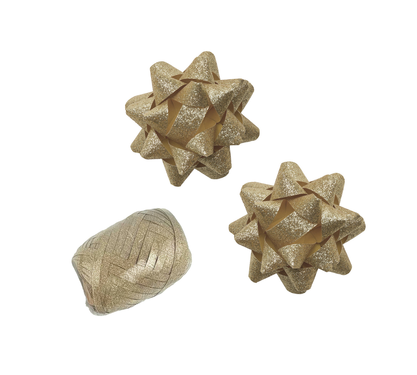 Haza -  Polyband combi set glitter goud 1 ei 2 rozet | 25 stuks