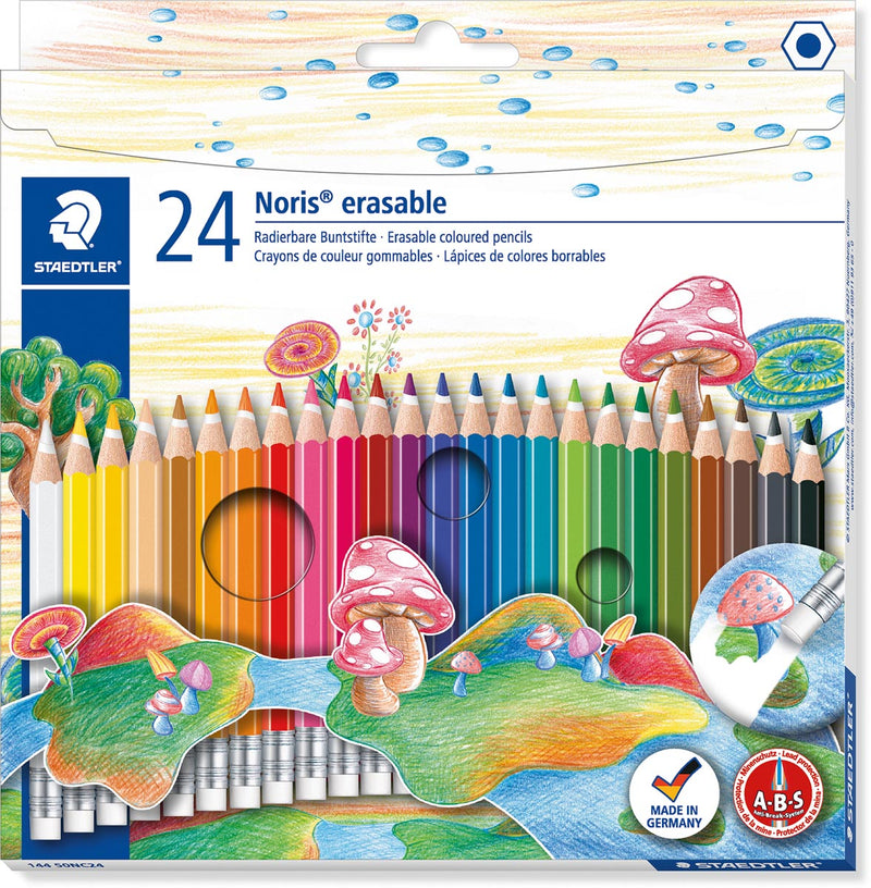 Staedtler - lápiz de color Noris Club borrable 24 lápices