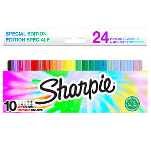 Sharpie - Viltstift ie incl 10 nieuwe kleuren f ass | Blister a 24 stuk
