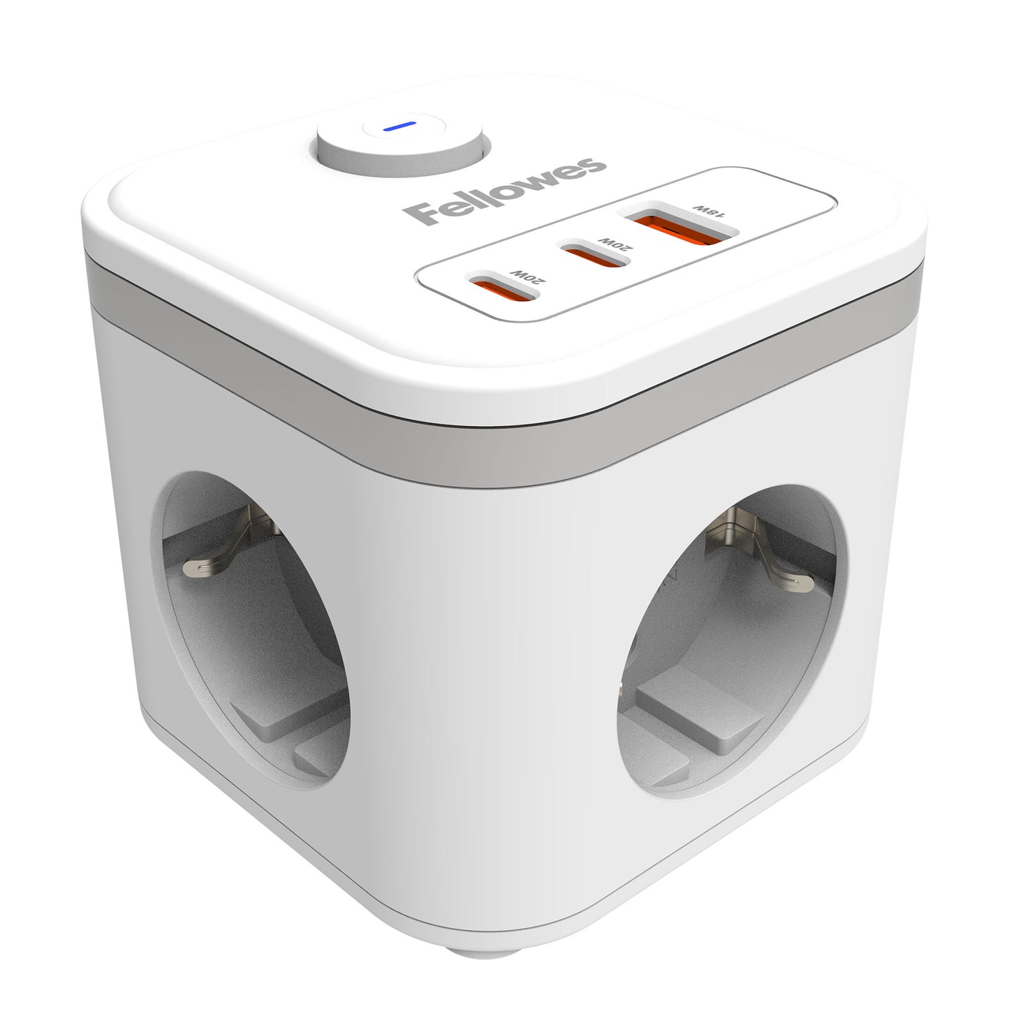 Fellowes -  Stekkerblok  pcf 3v 1xusb a 2xc 2m wit