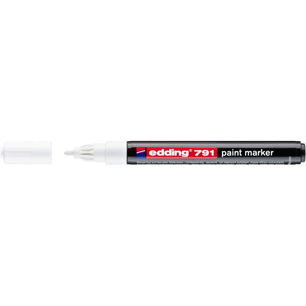 Edding -  Paintmarker  791 alcoholbasis 1-2mm wit | 10 stuks