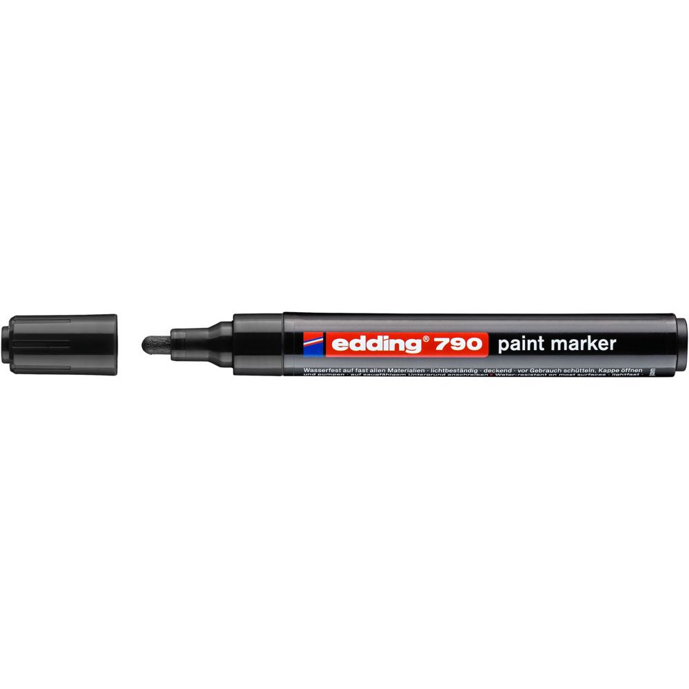 Edding -  Paintmarker  790 alcoholbasis 2-3mm zwart | 10 stuks